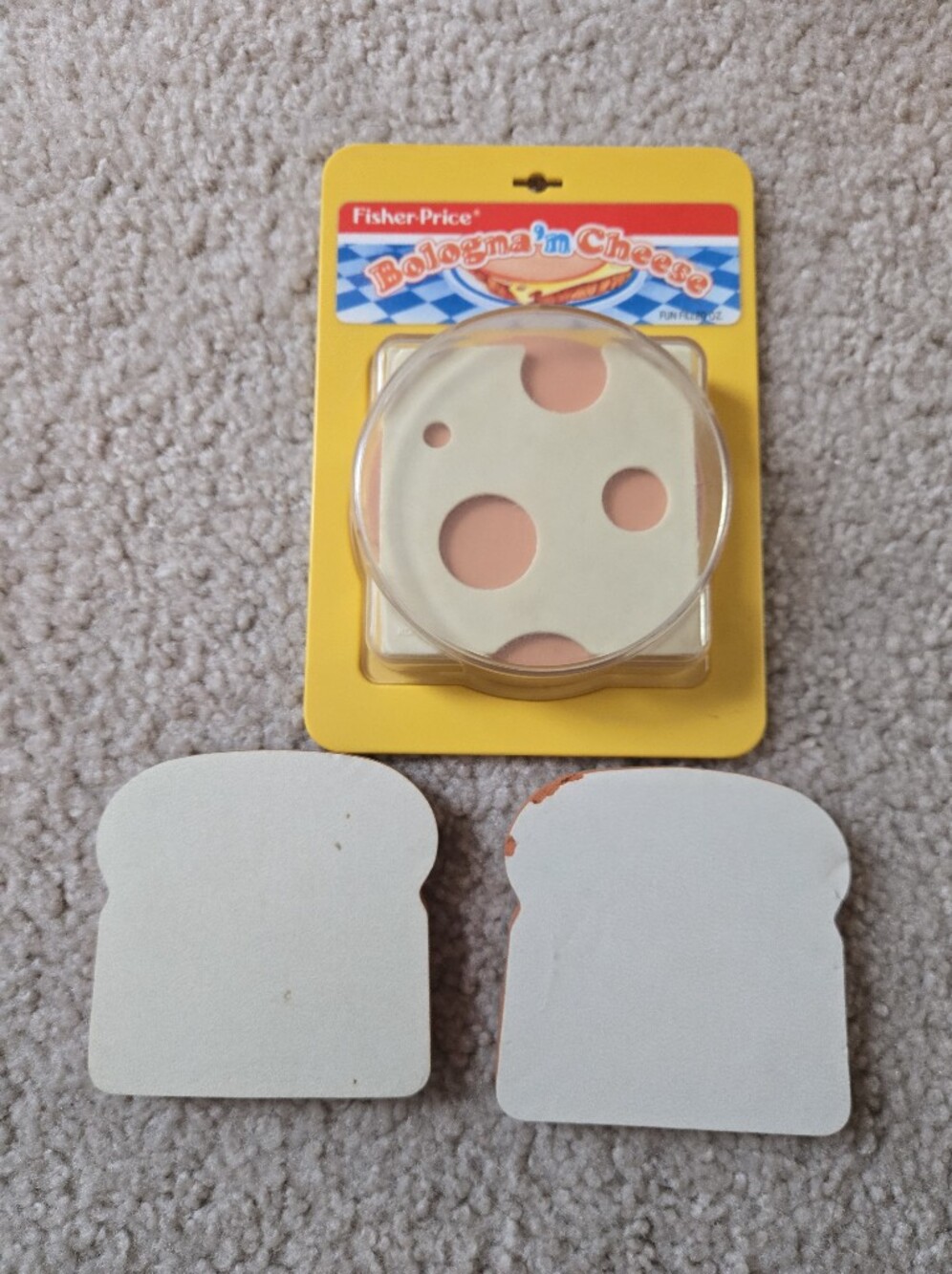 Vintage Fisher Price Bologna 'n Cheese Fun With Food 1987- missing 1 Bologna